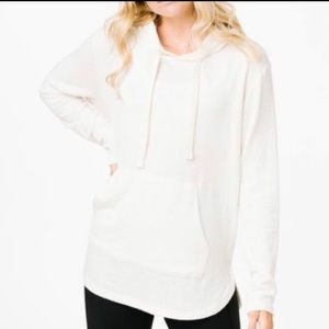 ZYIA Cream Boyfriend Pocket Hoodie